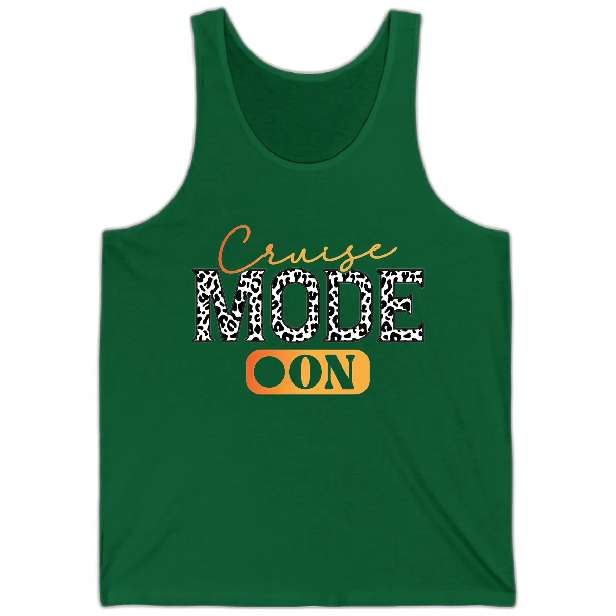 Cruise Mode Leopard Print Tank in Kelly