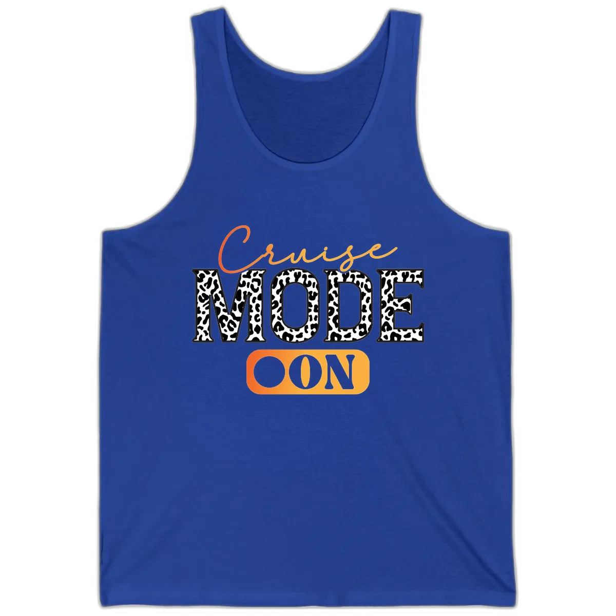 Cruise Mode Leopard Print Tank in True Royal
