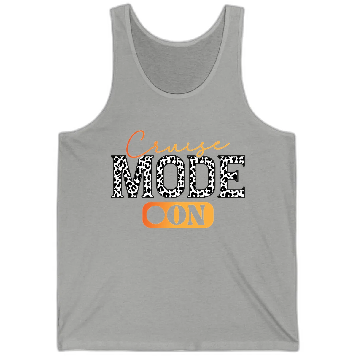 Cruise Mode Leopard Print Tank in Athletic Heather