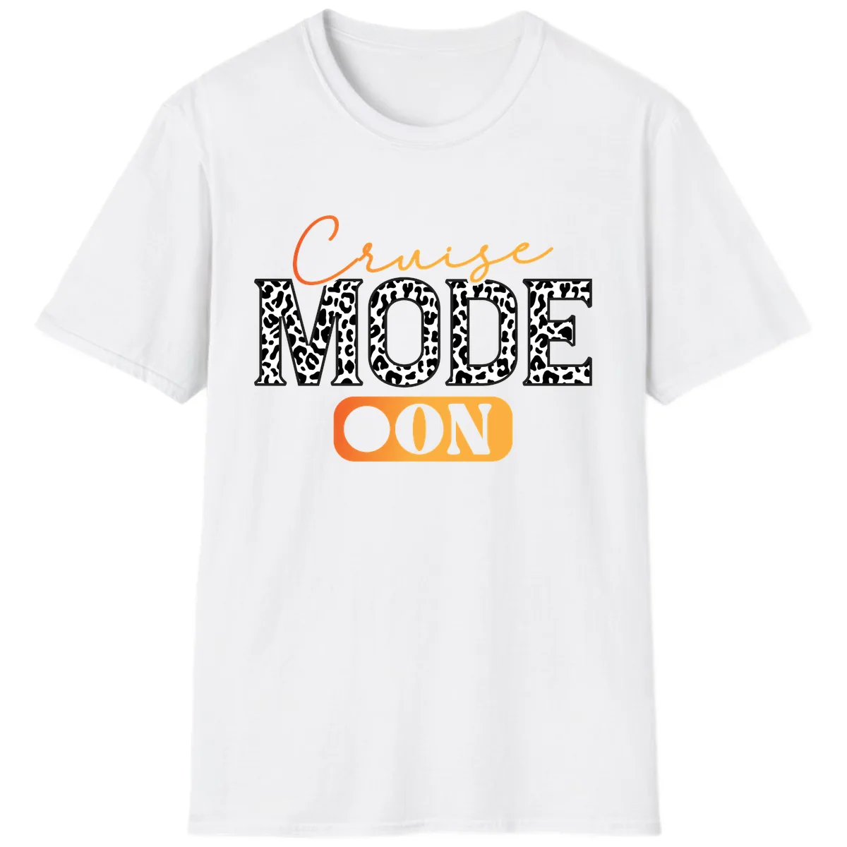 Cruise Mode Leopard Print T-Shirt in White