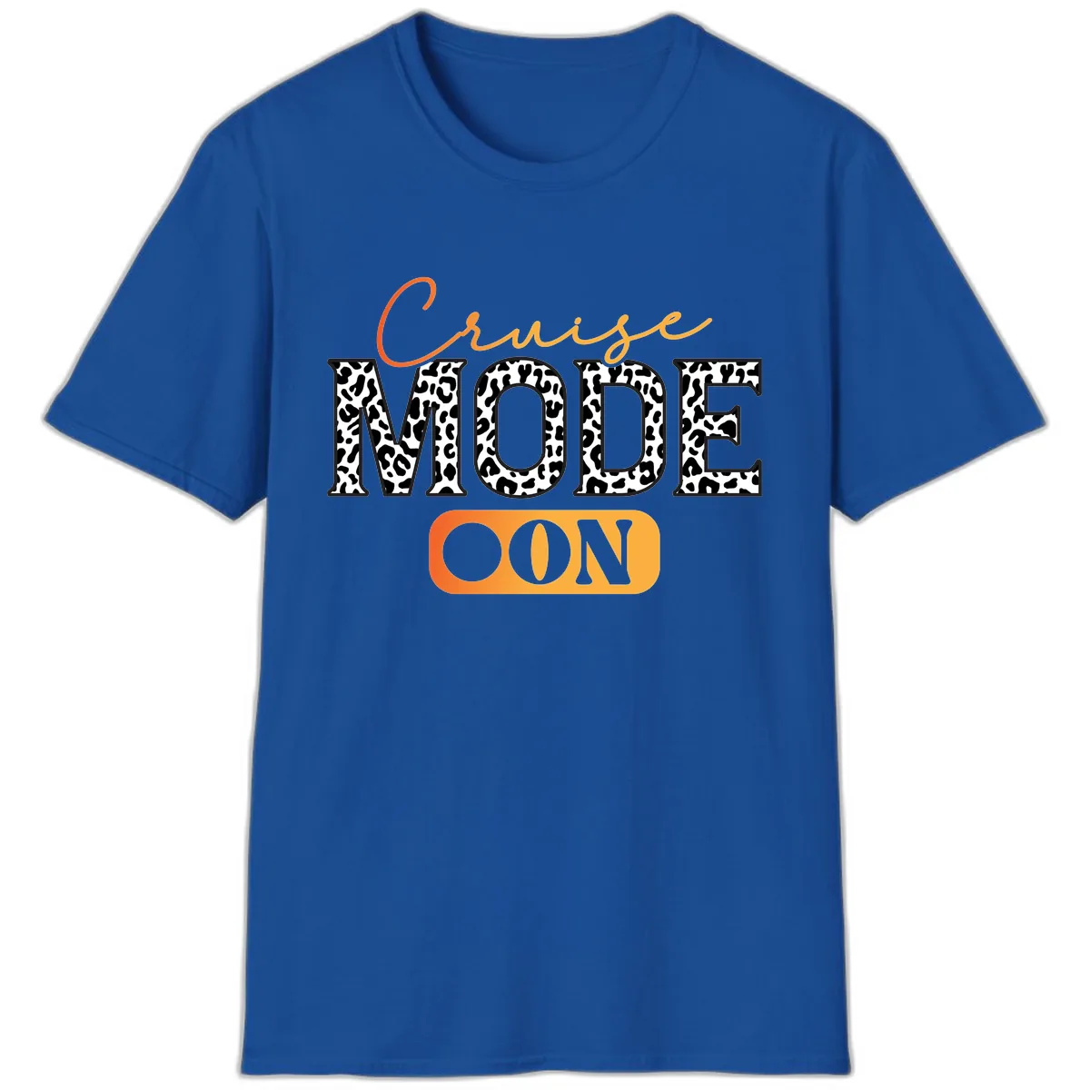 Cruise Mode Leopard Print T-Shirt in Royal