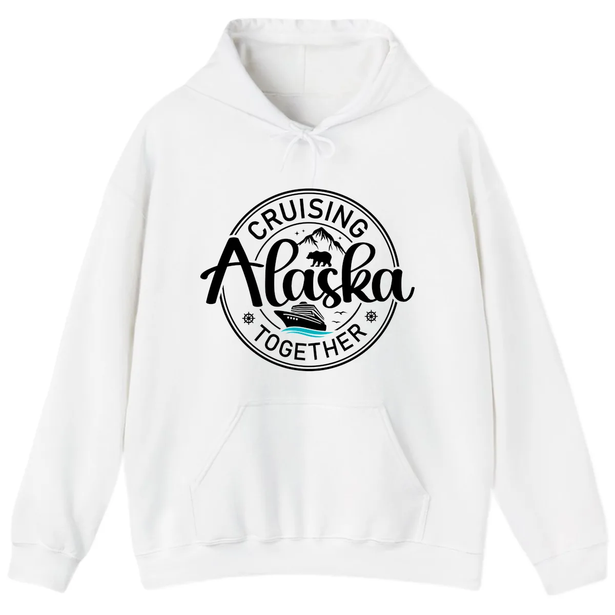 Cruising Alaska Together Hoodie in White