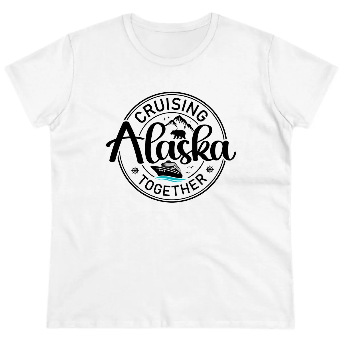Cruising Alaska Together Ladies Tee in White