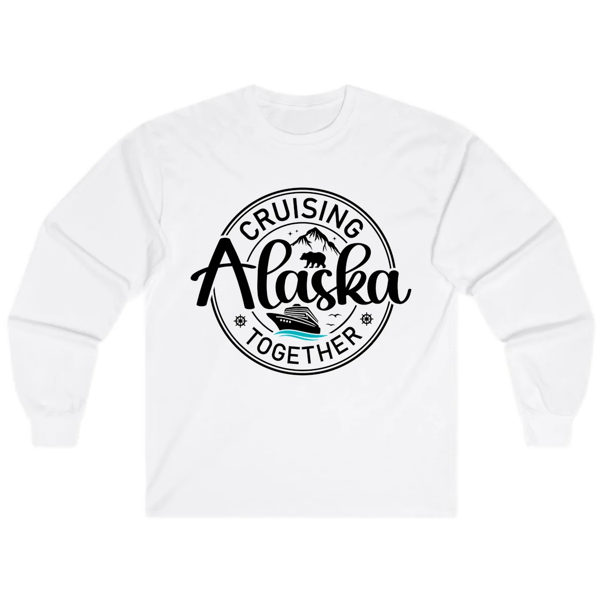 Cruising Alaska Together Long Sleeve in White