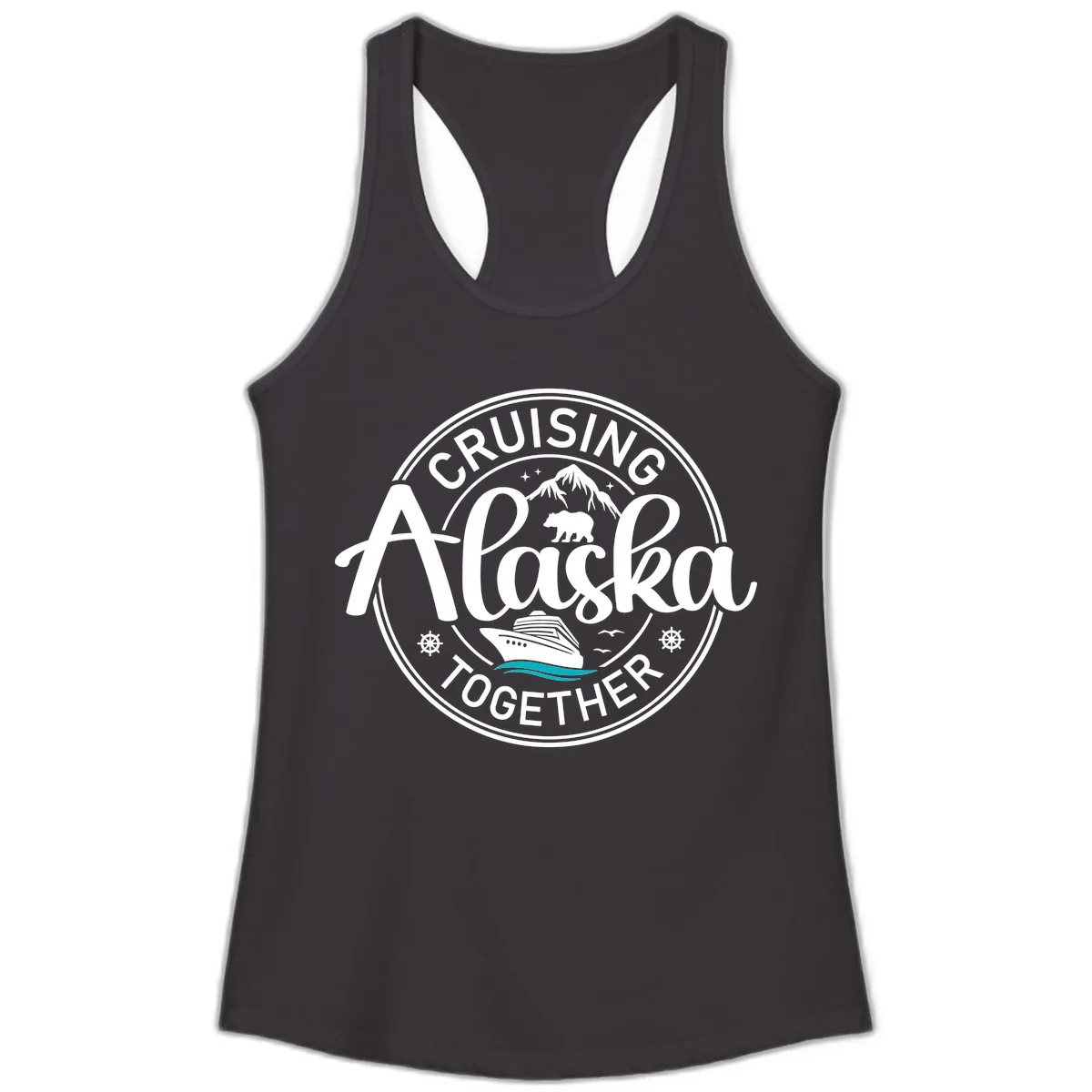 Cruising Alaska Together Ladies Tank in Black