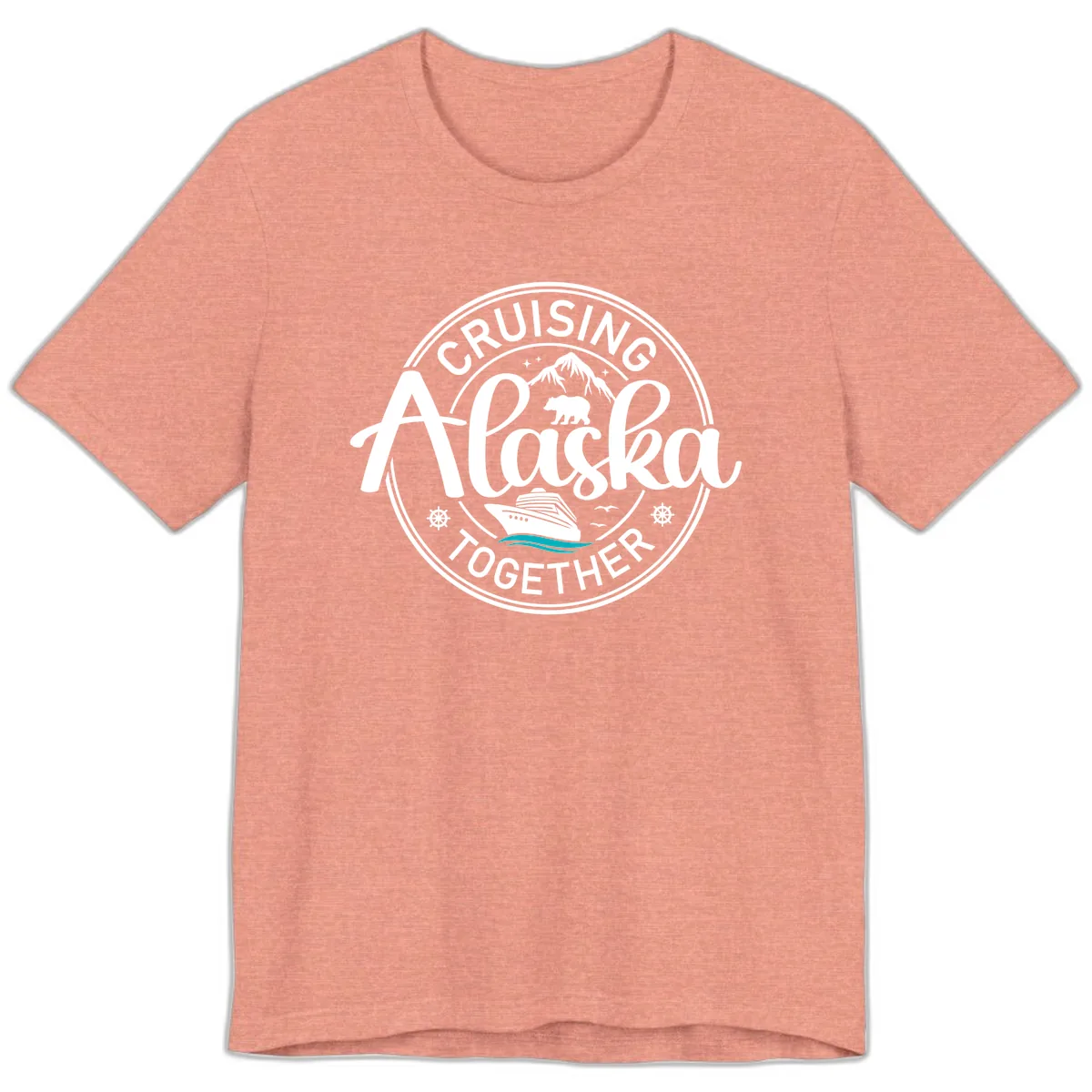 Cruising Alaska Together Premium T-Shirt in Heather Sunset