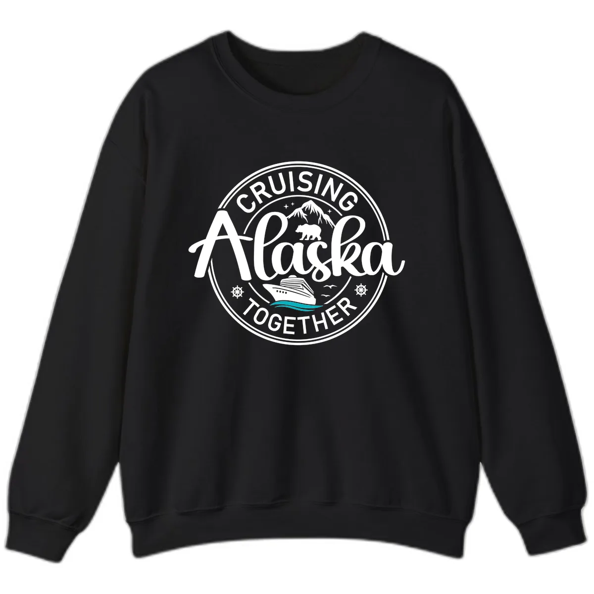 Cruising Alaska Together Sweatshirt in Black