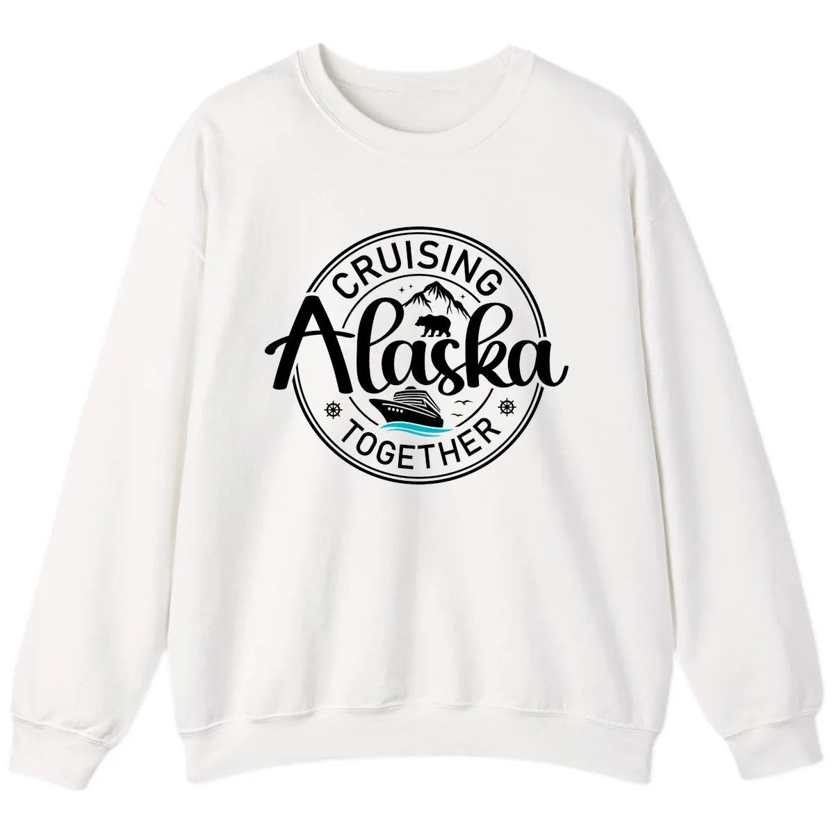 Cruising Alaska Together Sweatshirt in White