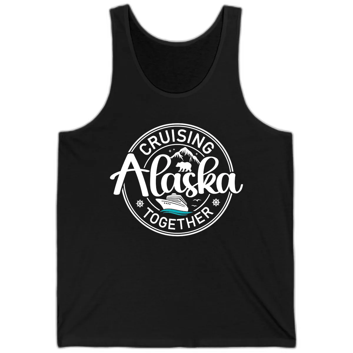 Cruising Alaska Together Tank in Black