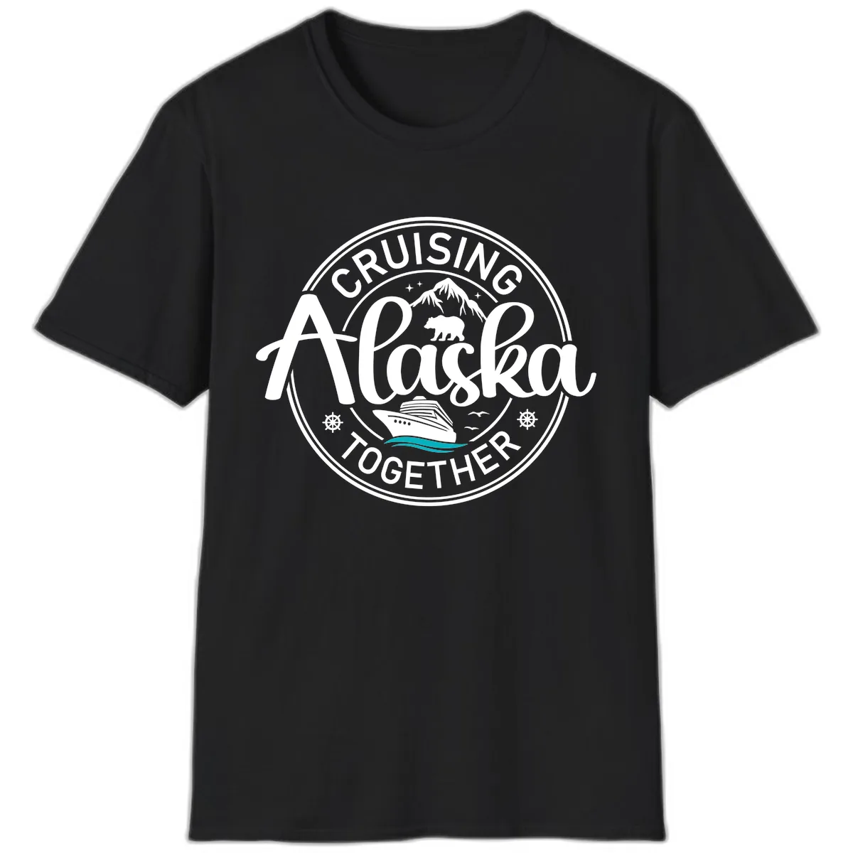 Cruising Alaska Together T-Shirt in Black