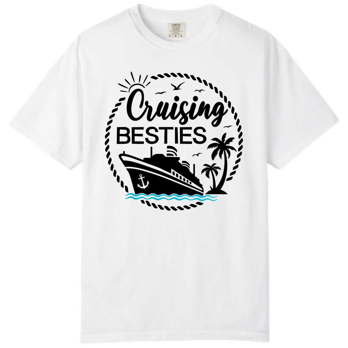 Cruising Besties Comfort Color in White
