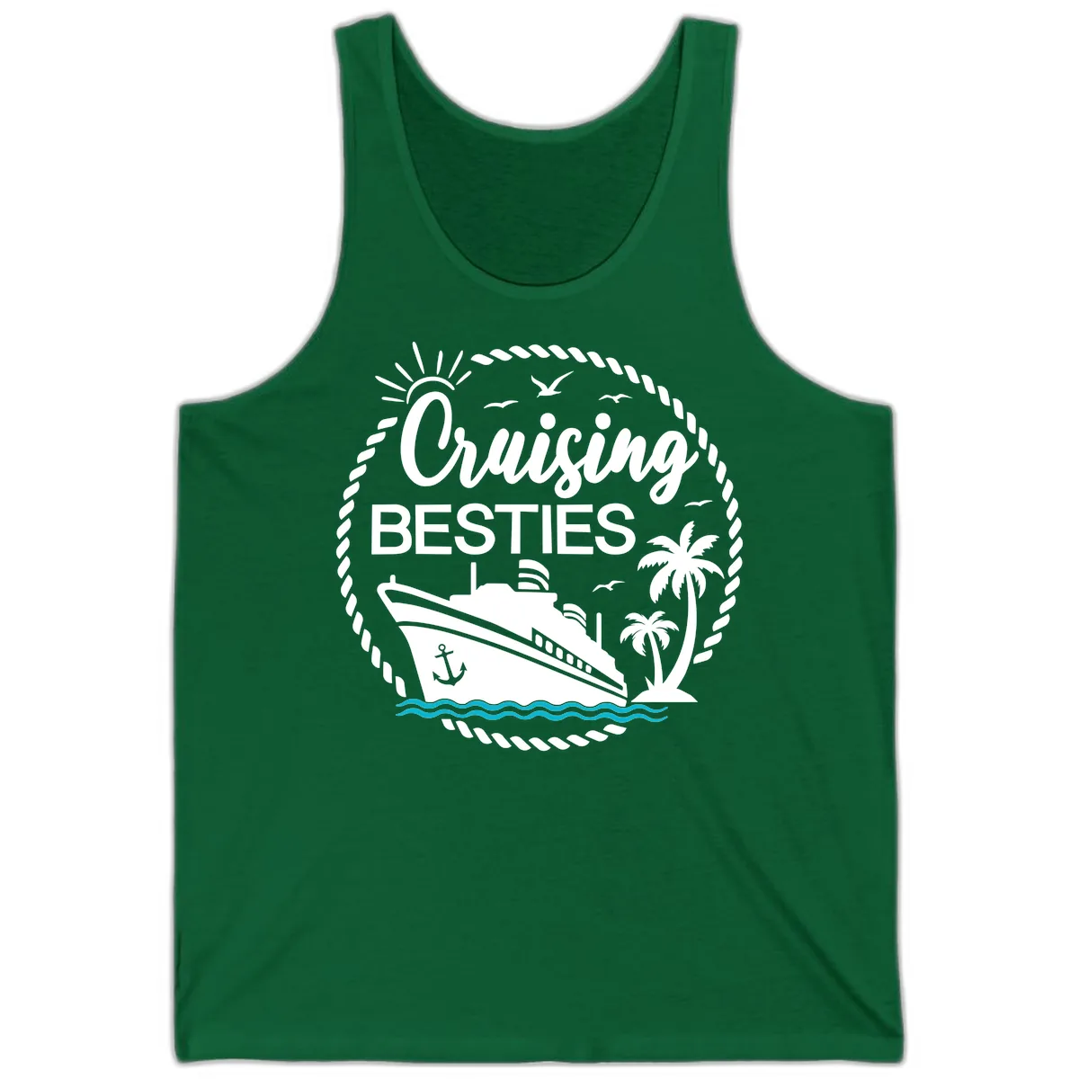 Cruising Besties Tank in Kelly