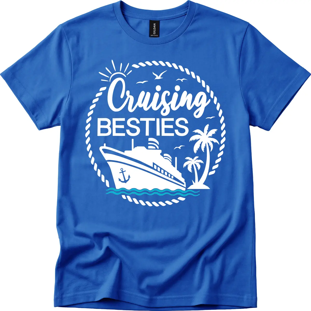 Cruising Besties T-Shirt in Royal