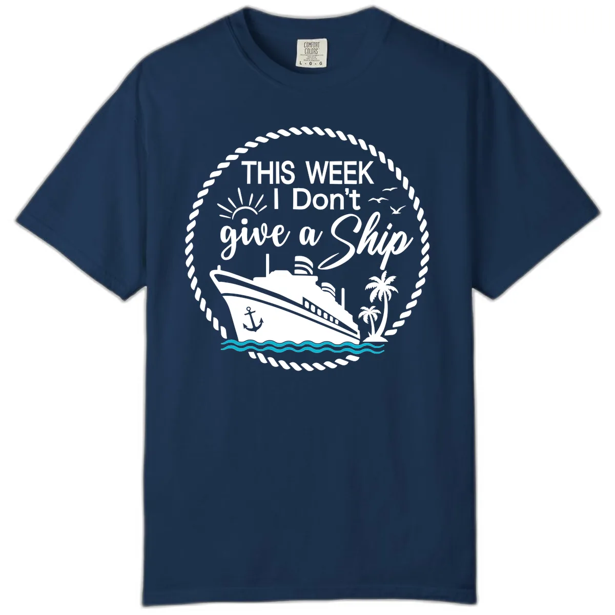 This Week I Don't Give A Ship Comfort Color in Navy