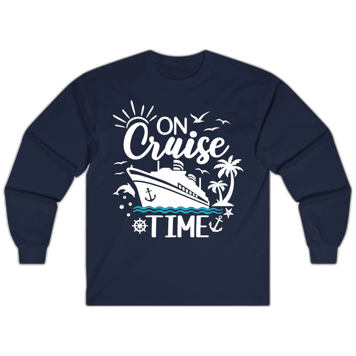 On Cruise Time Long Sleeve in Navy