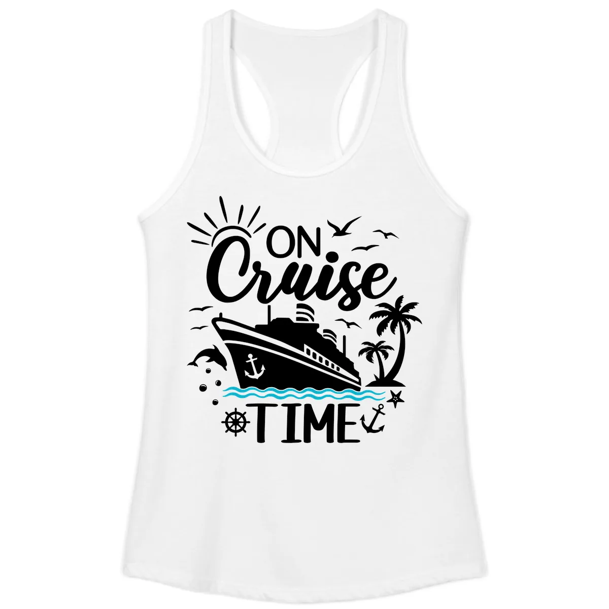 On Cruise Time Ladies Tank in White