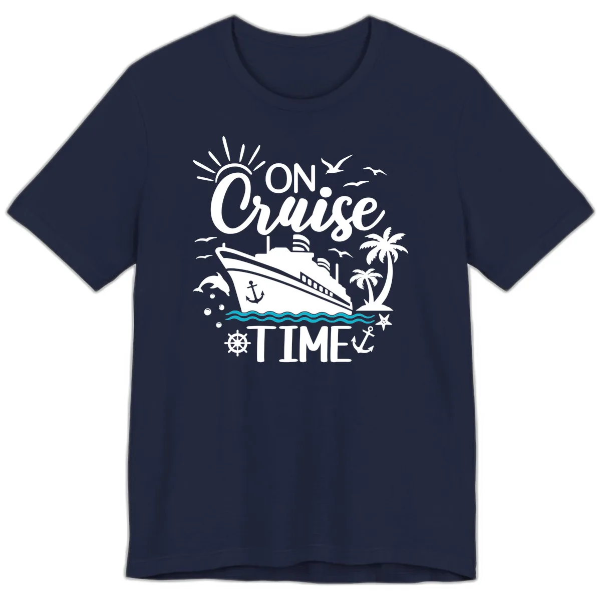 On Cruise Time Premium T-Shirt in Navy