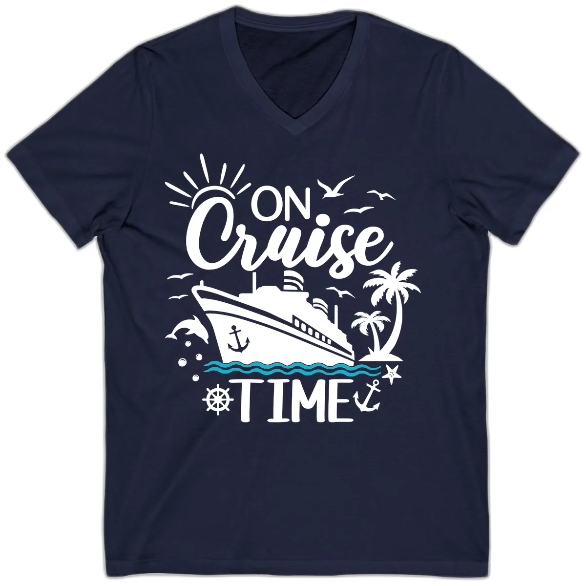 On Cruise Time V-Neck in Navy