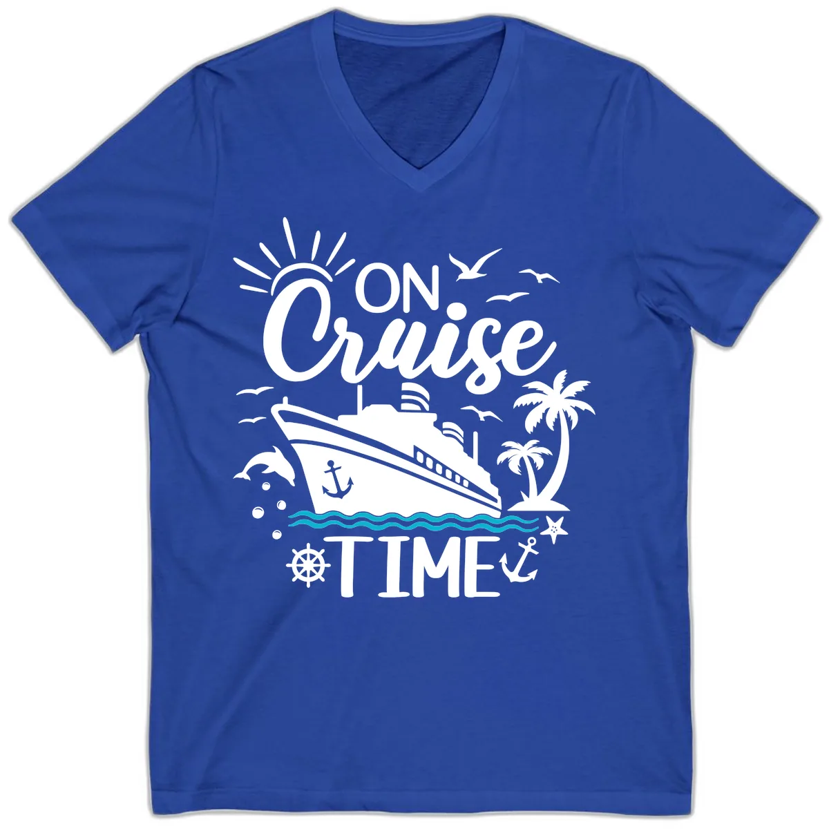On Cruise Time V-Neck in True Royal