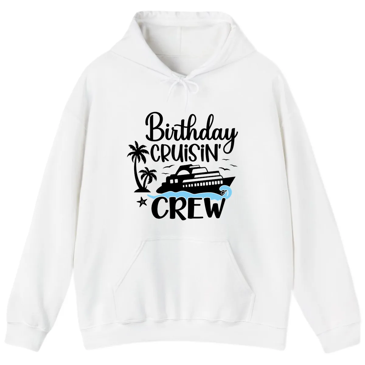 Birthday Cruisin' Crew Hoodie in White