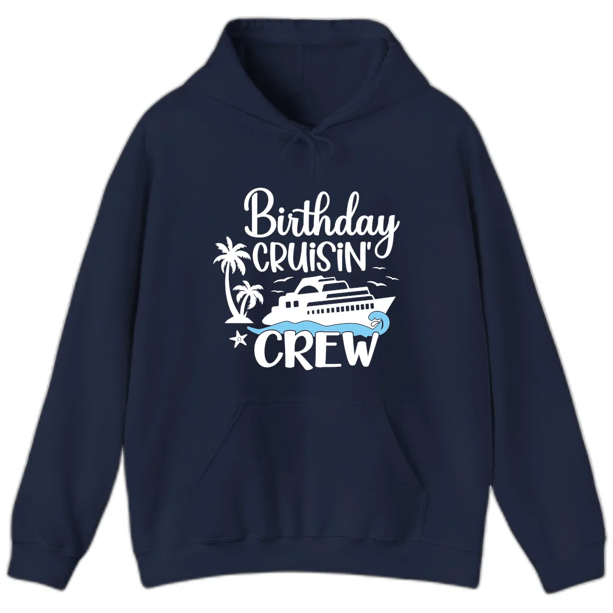 Birthday Cruisin' Crew Hoodie in Navy