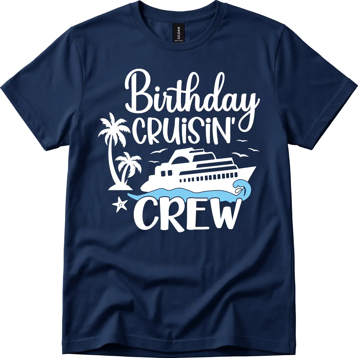 Birthday Cruisin' Crew T-Shirt in Navy