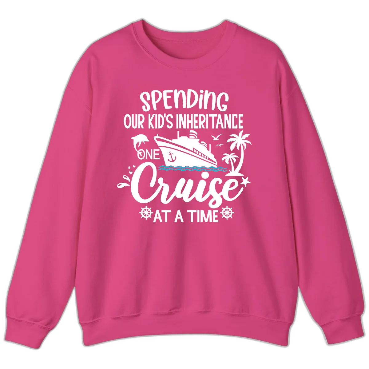 One Cruise At A Time Inheritance Sweatshirt in Heliconia