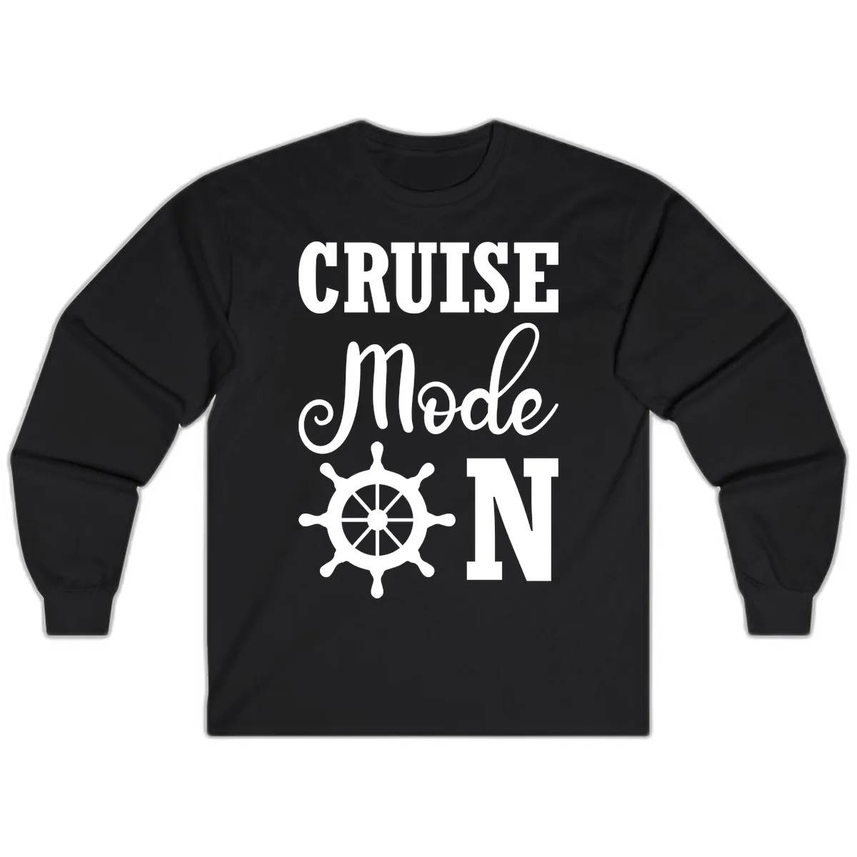 Cruise Mode Ship Wheel Long Sleeve in Black