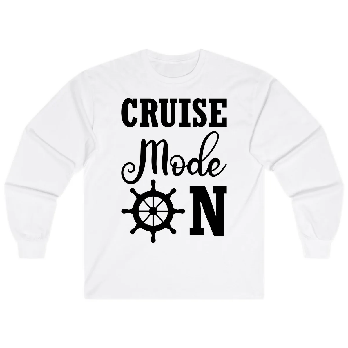 Cruise Mode Ship Wheel Long Sleeve in White