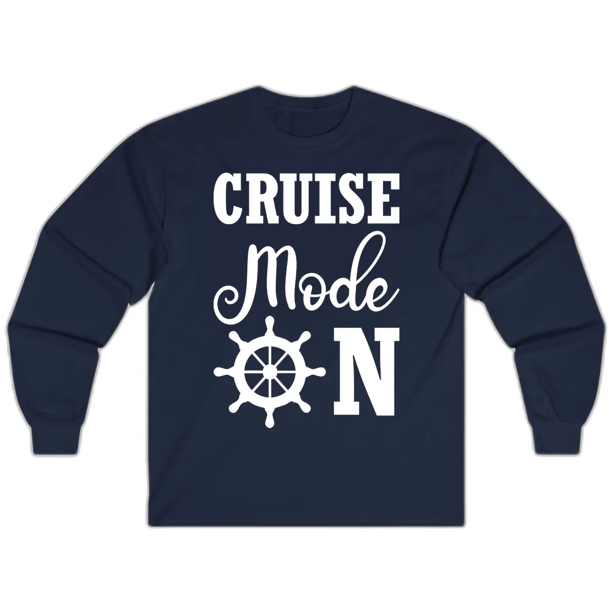 Cruise Mode Ship Wheel Long Sleeve in Navy