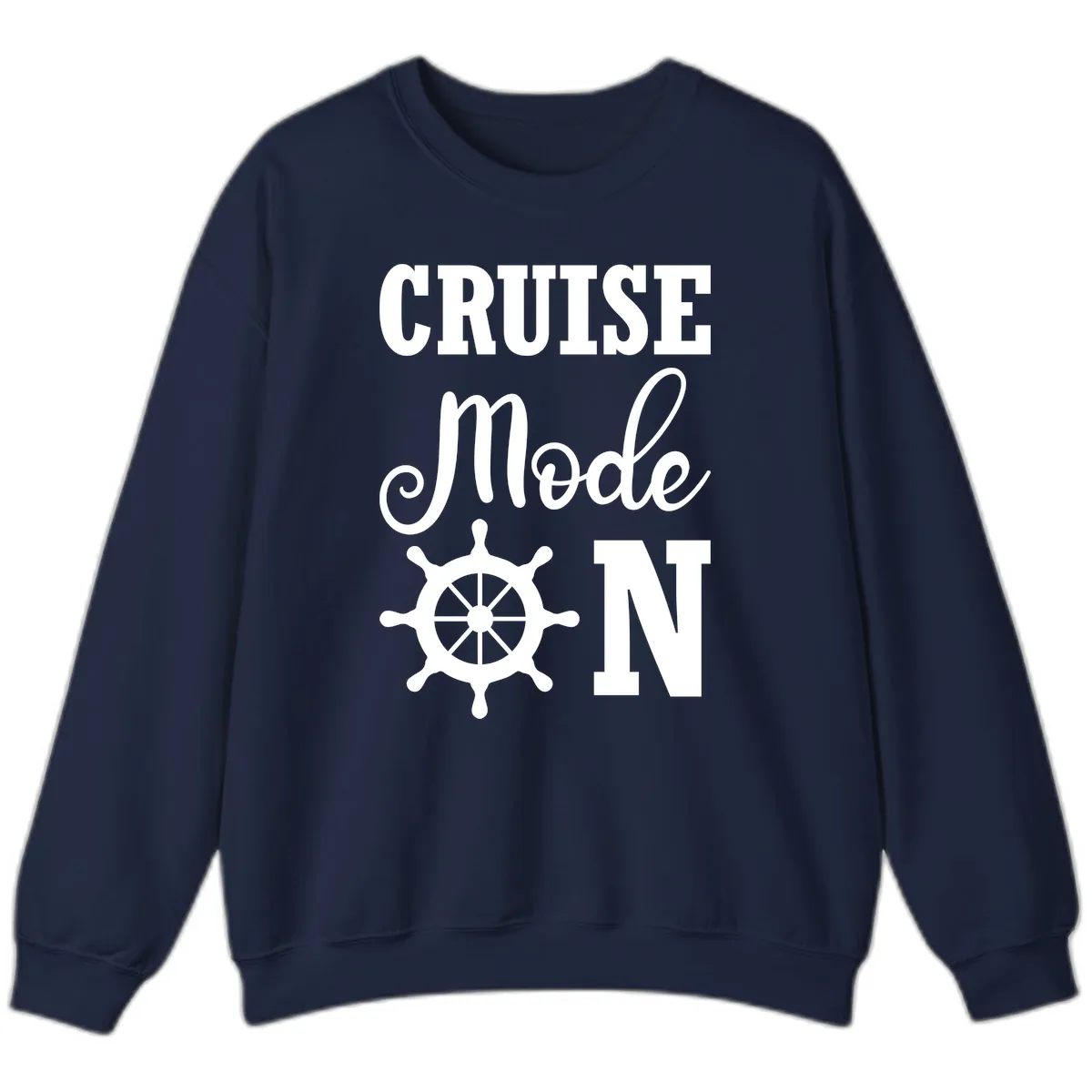 Cruise Mode Ship Wheel Sweatshirt in Navy