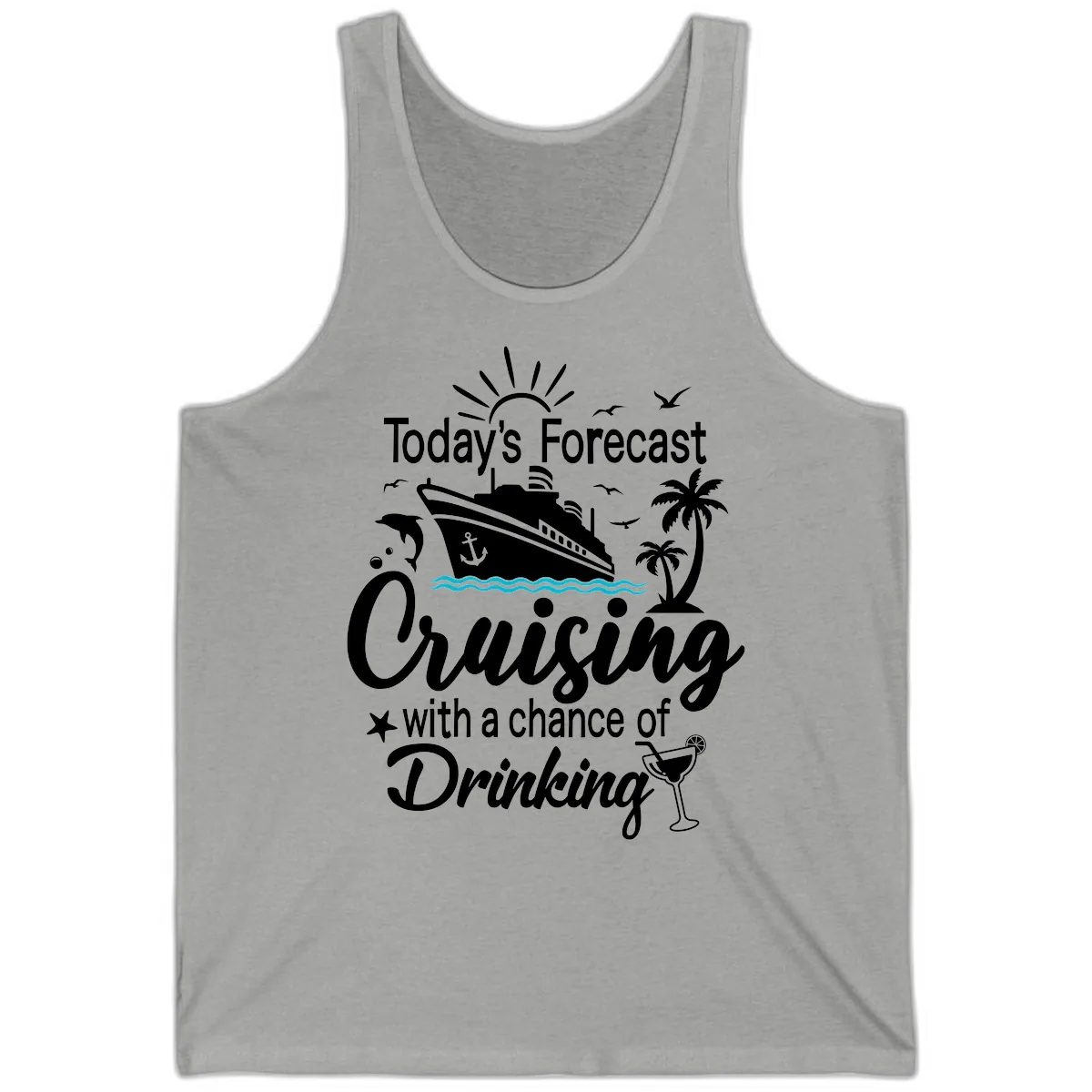 Today's Forecast Cruising With Drinking Tank in Athletic Heather