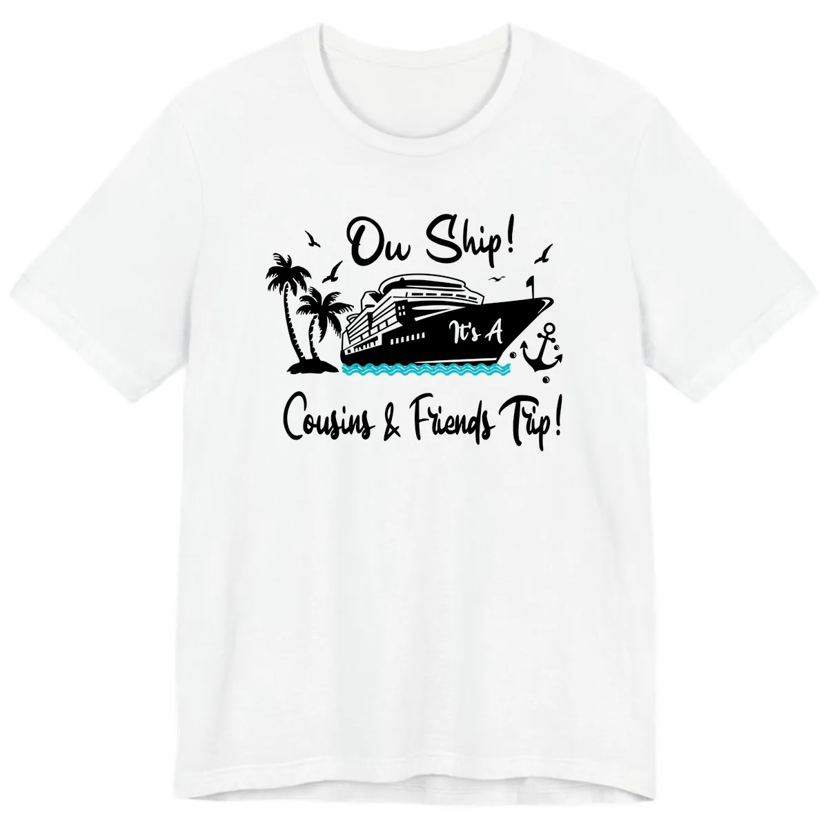Ow Ship Cousins & Friends Trip Premium T-Shirt in White