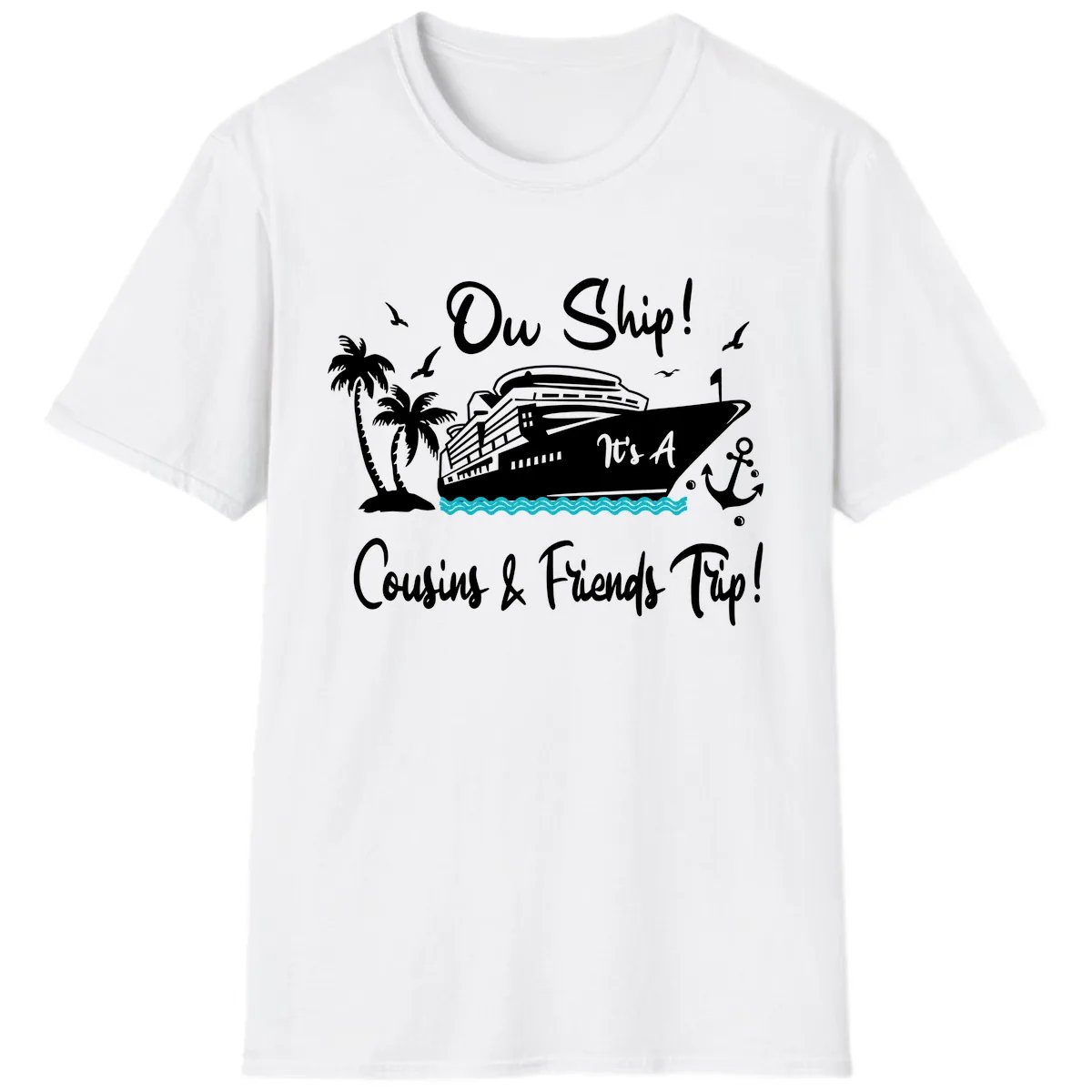 Ow Ship Cousins & Friends Trip T-Shirt in White