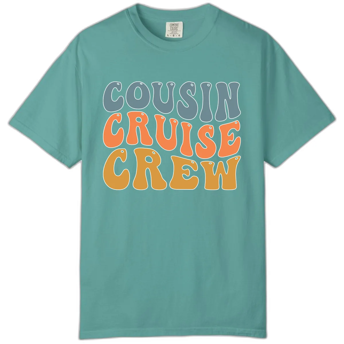 Cousin Cruise Crew Comfort Color in Seafoam