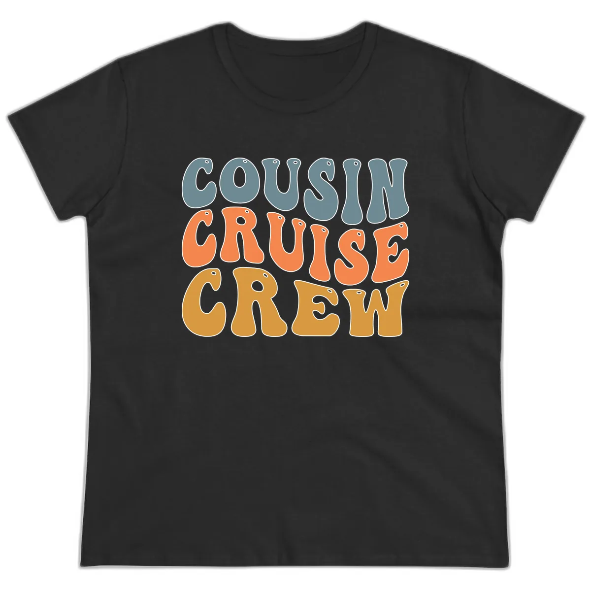 Cousin Cruise Crew Ladies Tee in Black
