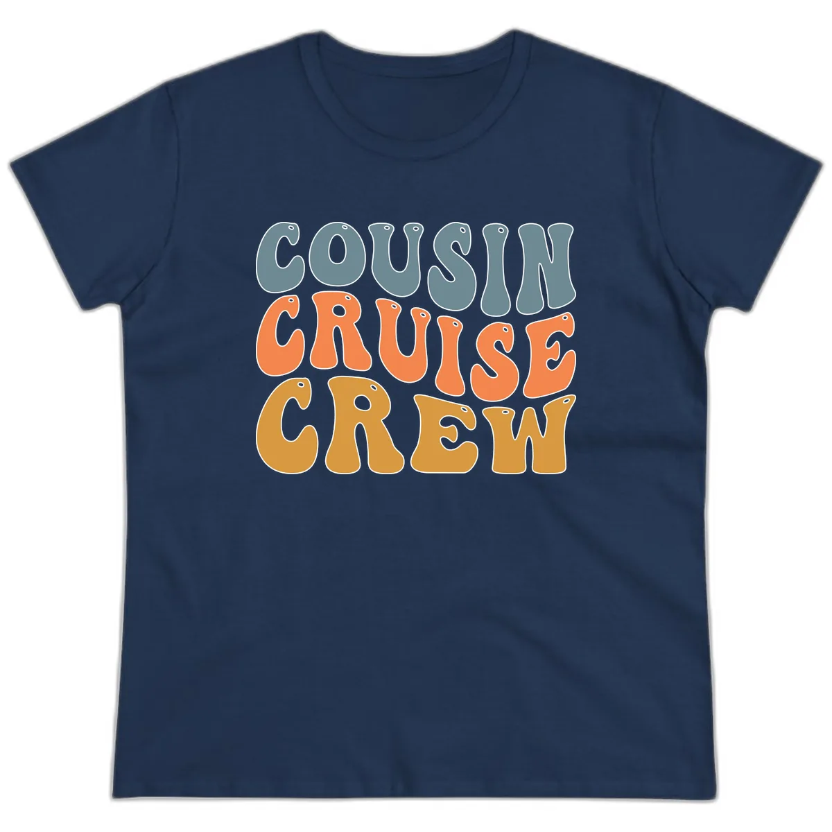 Cousin Cruise Crew Ladies Tee in Navy