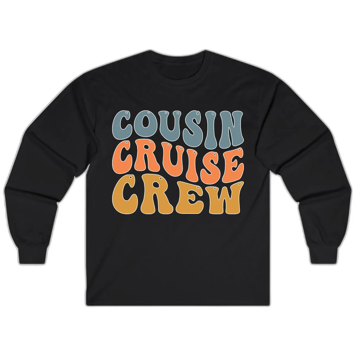 Cousin Cruise Crew Long Sleeve in Black