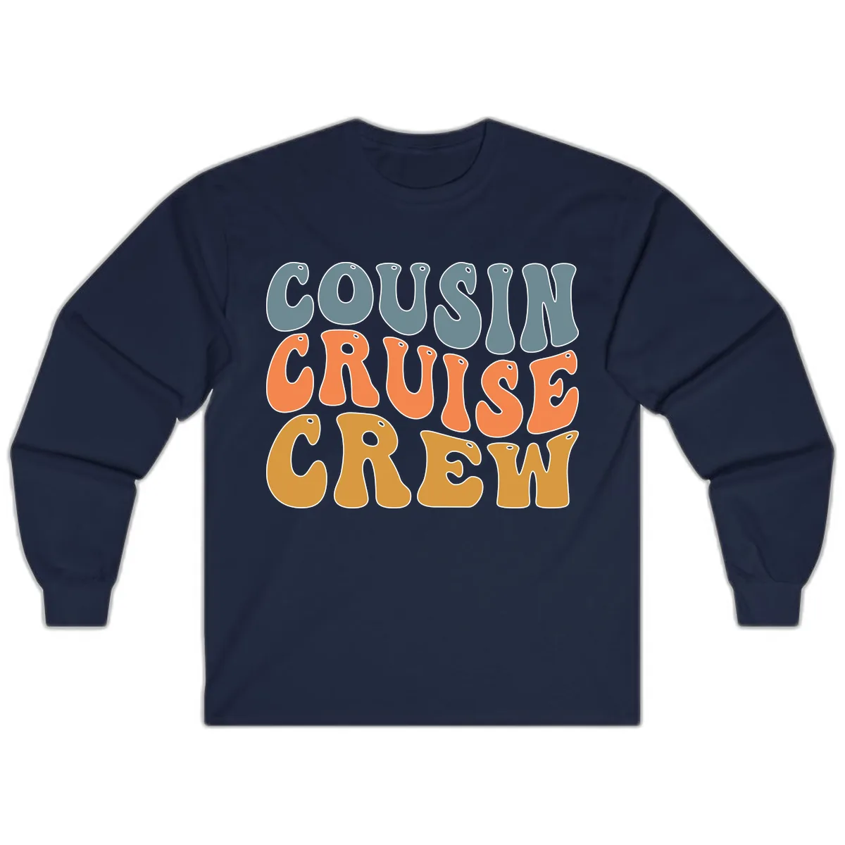 Cousin Cruise Crew Long Sleeve in Navy