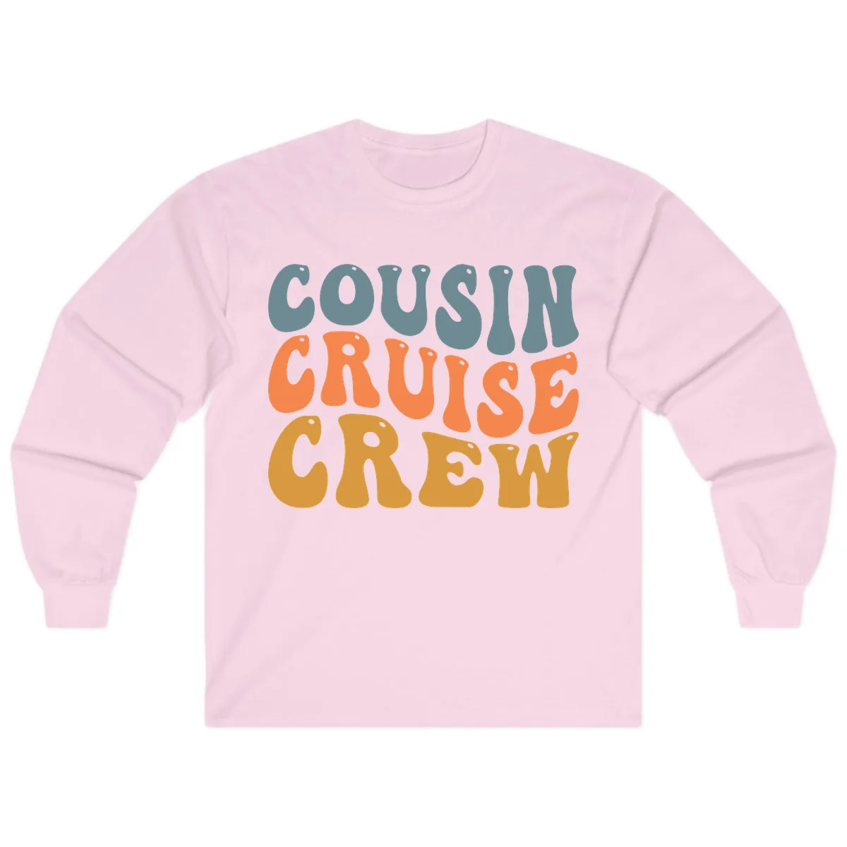 Cousin Cruise Crew Long Sleeve in Light Pink
