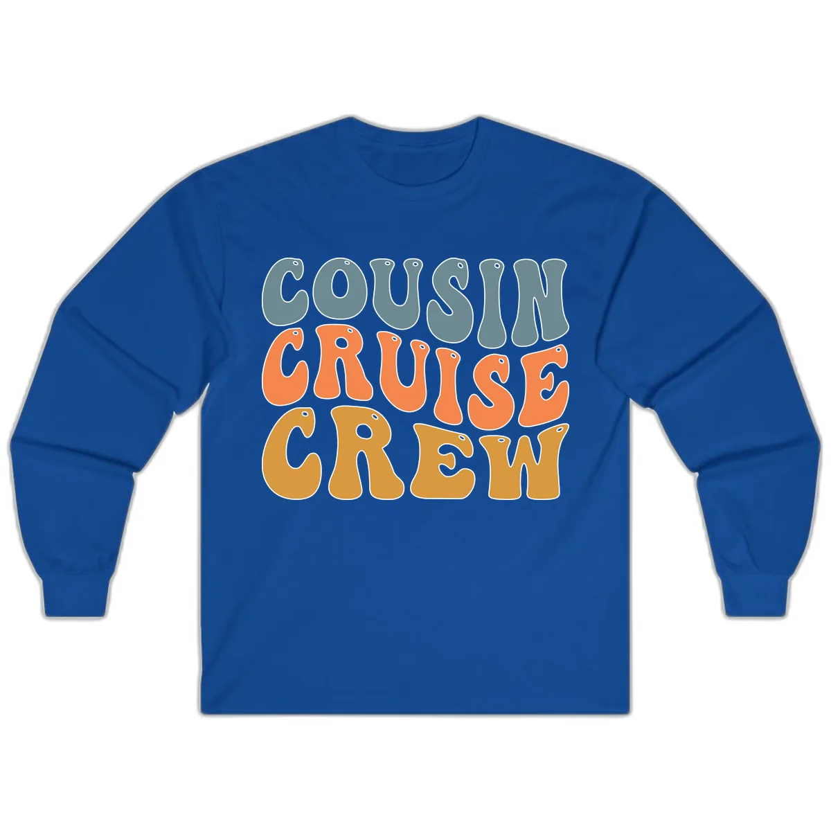 Cousin Cruise Crew Long Sleeve in Royal