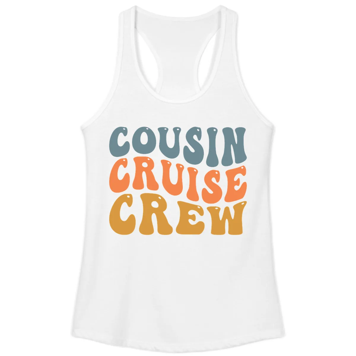 Cousin Cruise Crew Ladies Tank in White