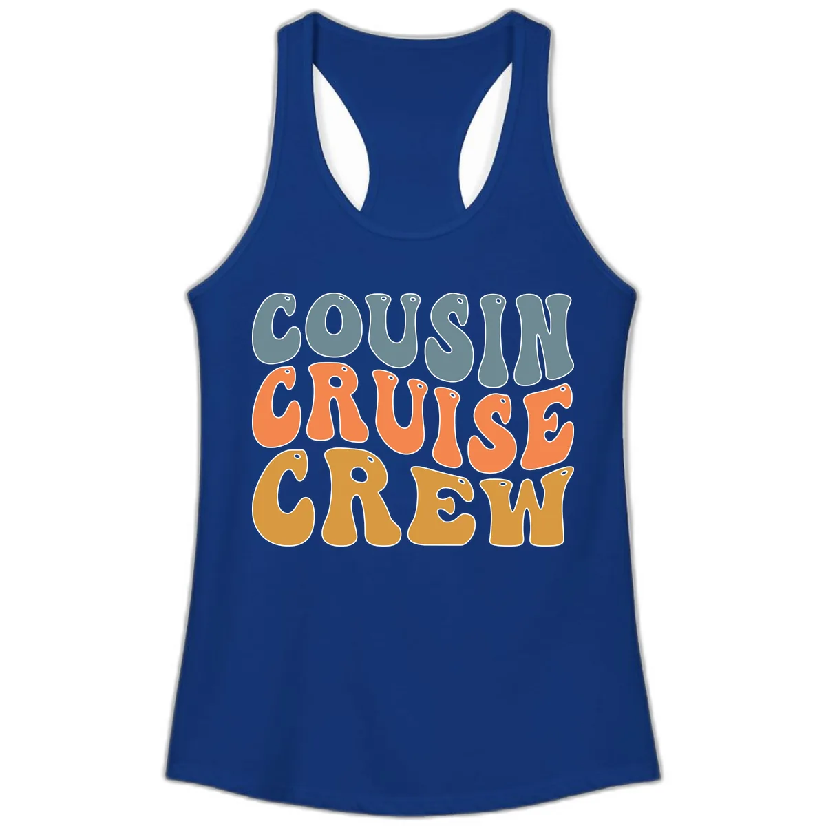Cousin Cruise Crew Ladies Tank in Solid Royal