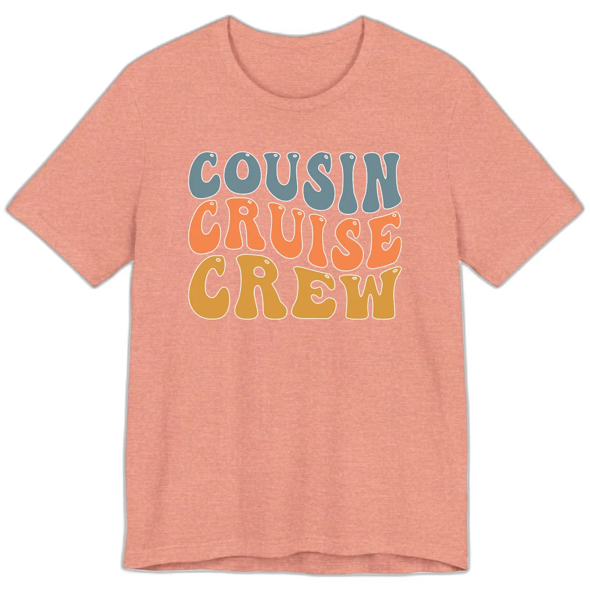 Cousin Cruise Crew Premium T-Shirt in Heather Sunset
