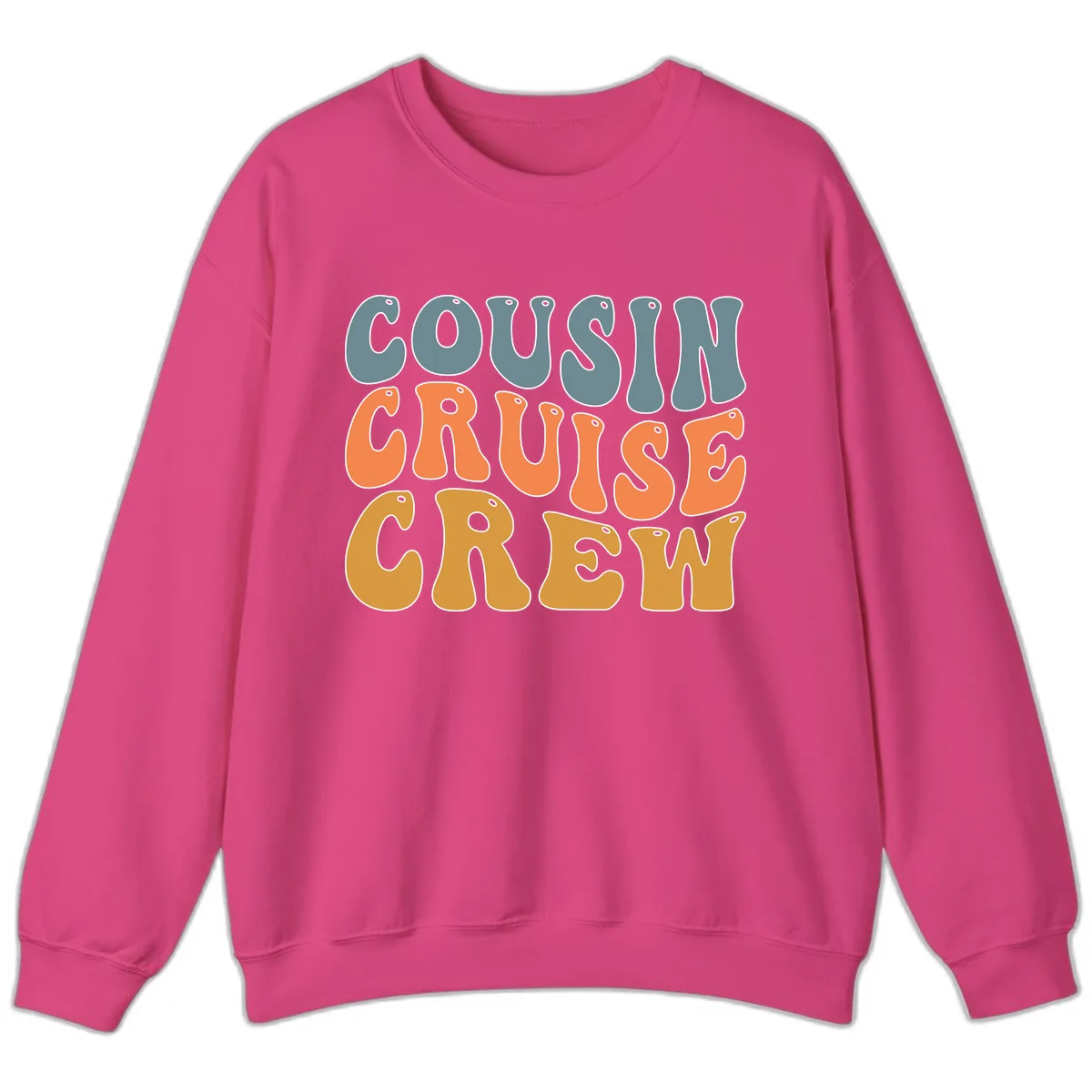 Cousin Cruise Crew Sweatshirt in Heliconia