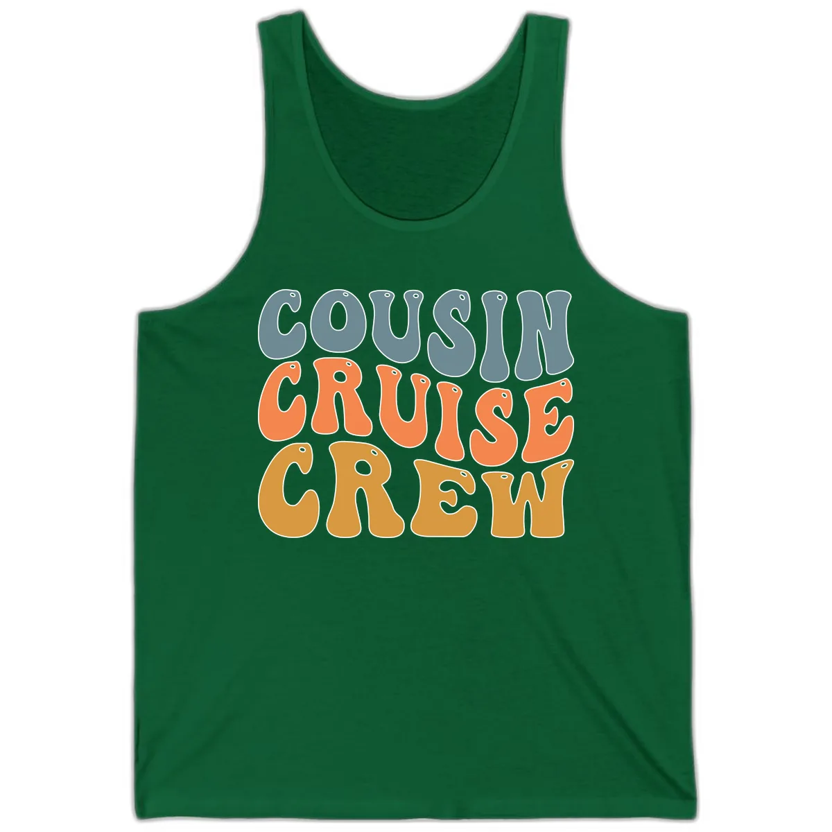 Cousin Cruise Crew Tank in Kelly