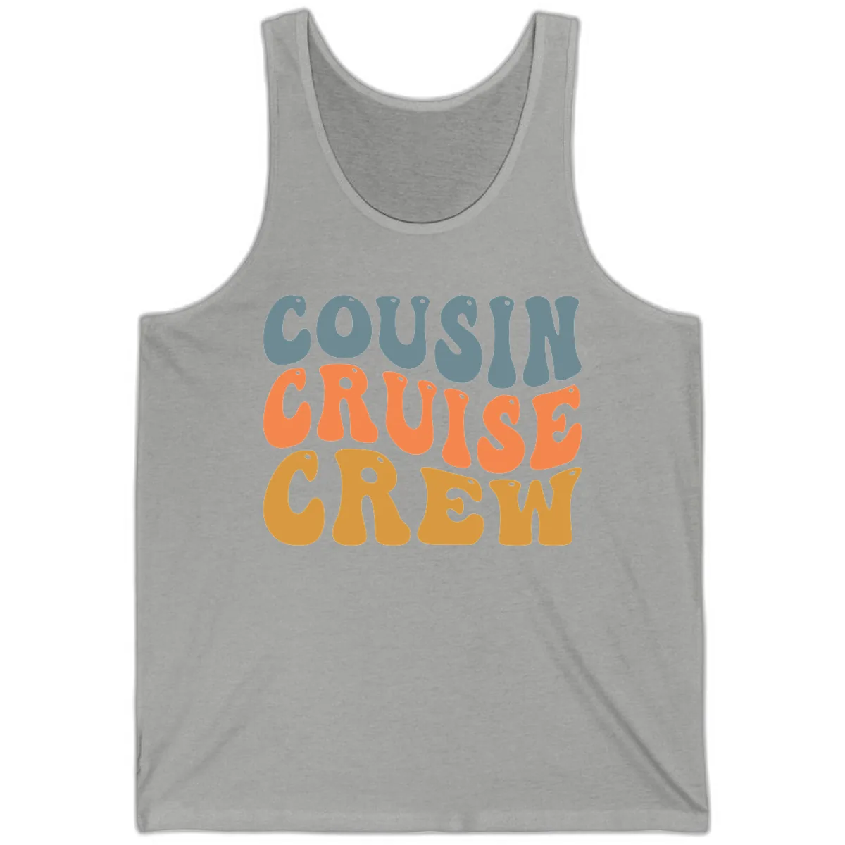Cousin Cruise Crew Tank in Athletic Heather