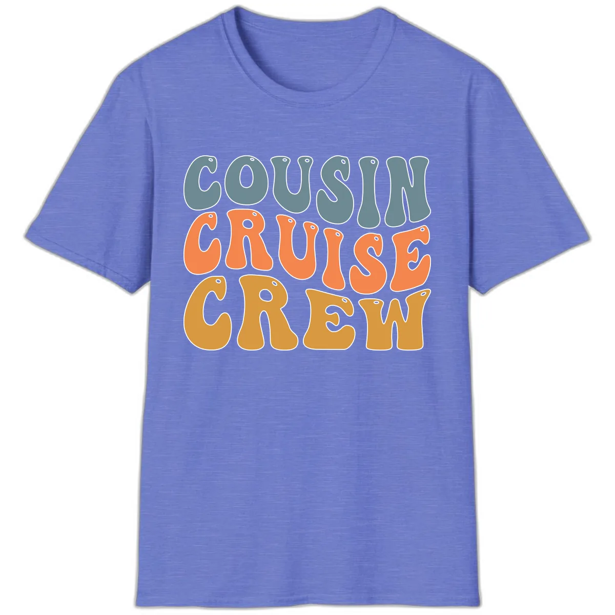 Cousin Cruise Crew T-Shirt in Heather Royal