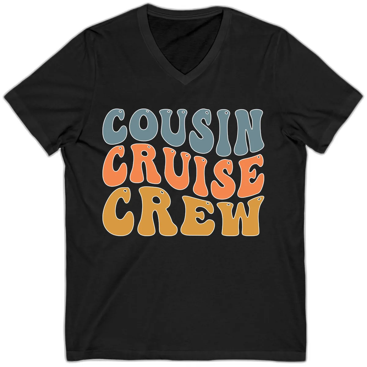 Cousin Cruise Crew V-Neck in Black