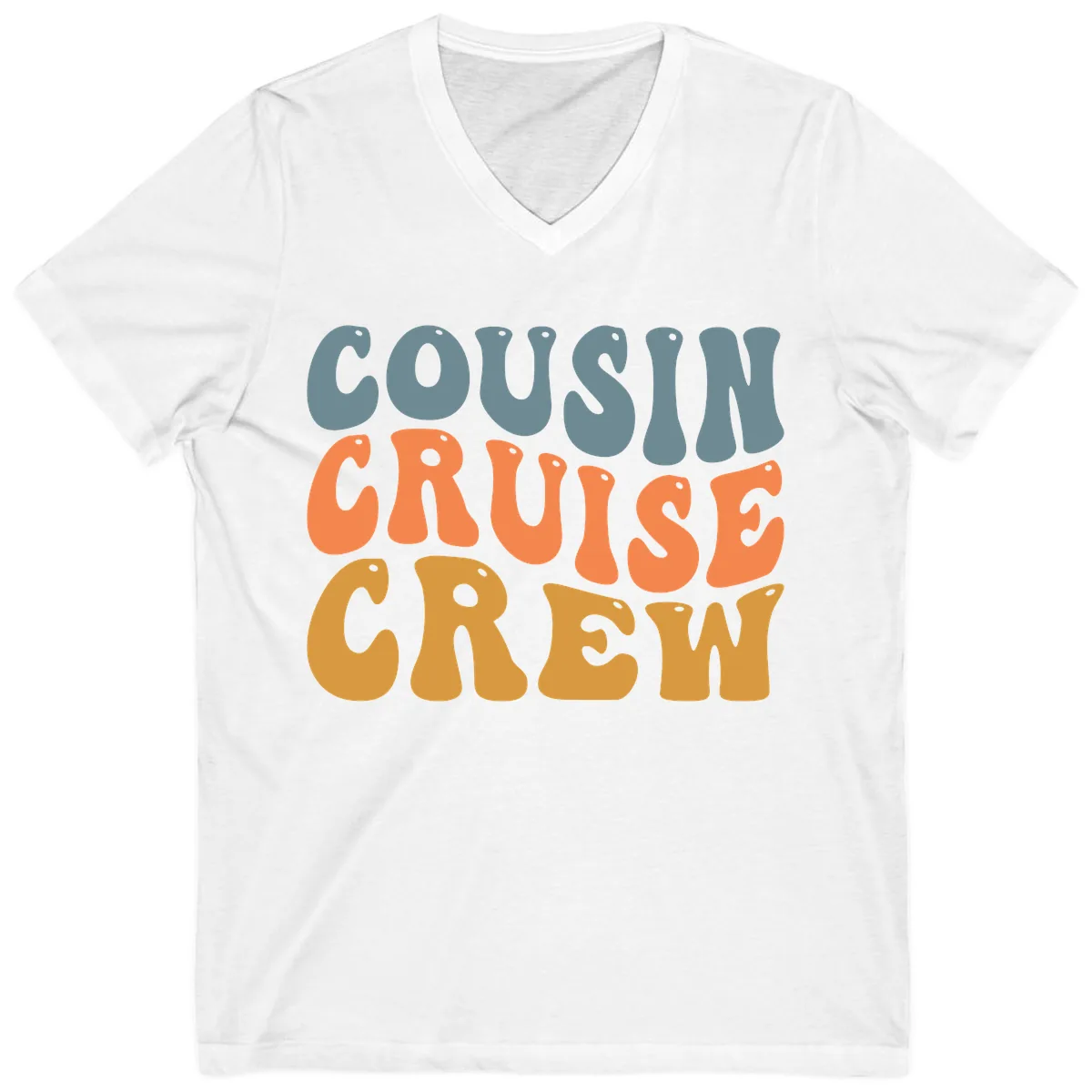 Cousin Cruise Crew V-Neck in White